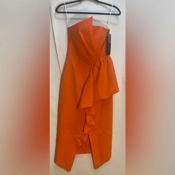 NWT ELLIATT Reception Dress in Orange Size XXS - Picture 4 of 13